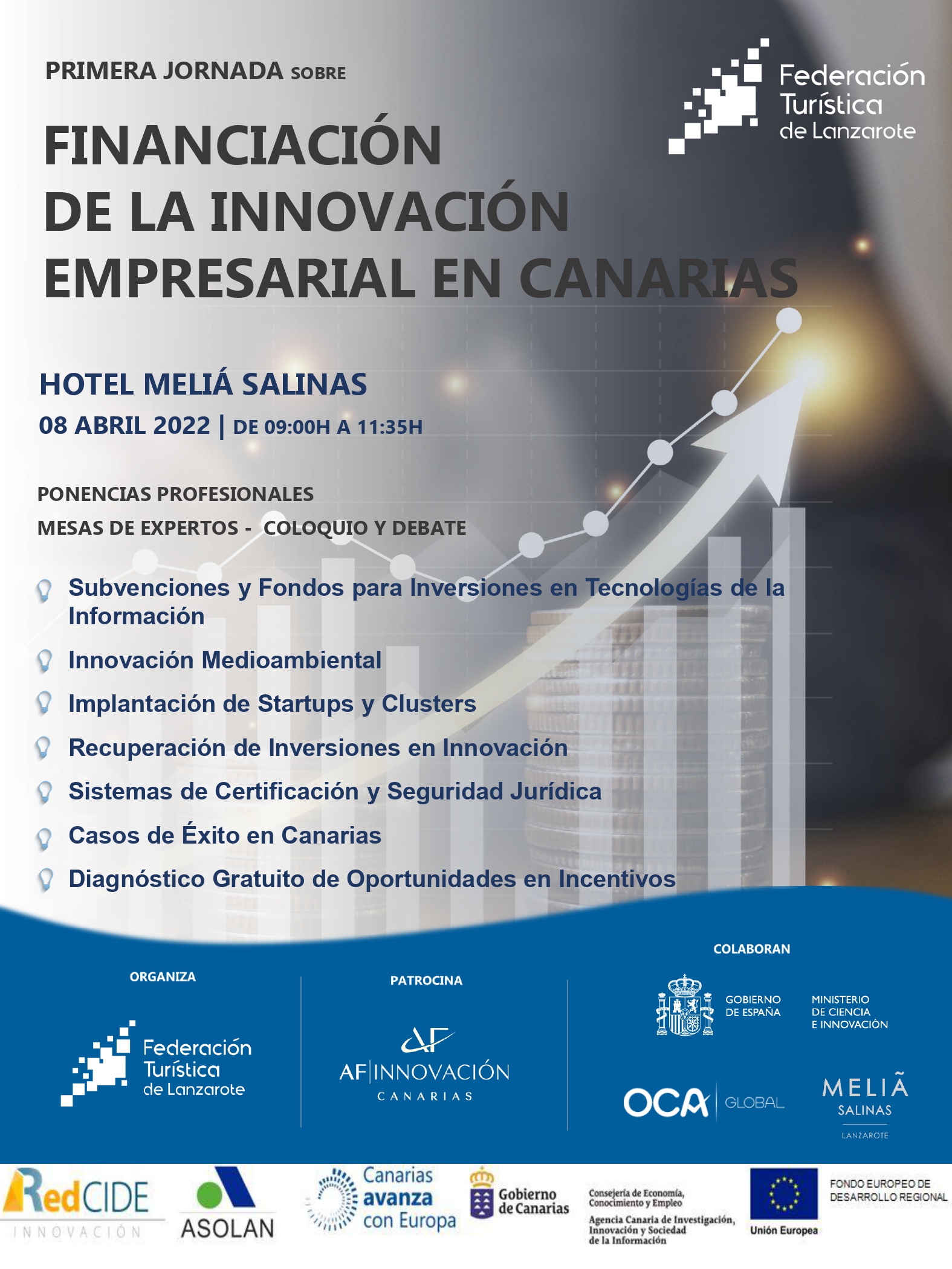 8 de Abril | I Jornada sobre Financiación de la Innovación Empresarial en Canarias
