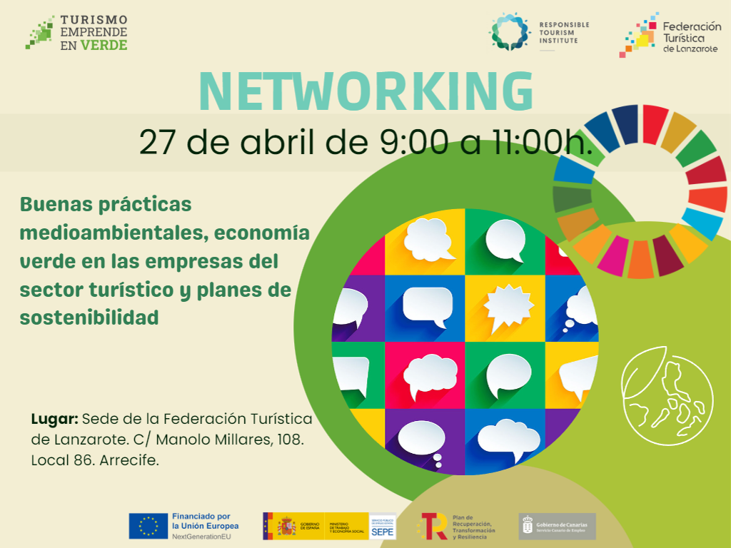 Networking sobre buenas prácticas medio ambientales, economía verde en las empresas del sector turístico y planes de sostenibilidad